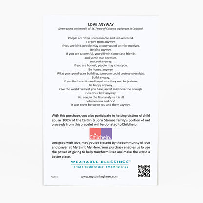 MSMH Love Lights the Way for Kids - St. Amos Crystal Pearl Bracelet