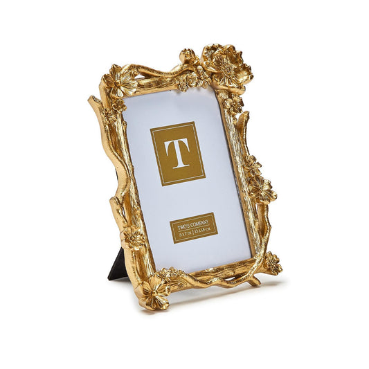 Gold Floral Photo Frame 5x7