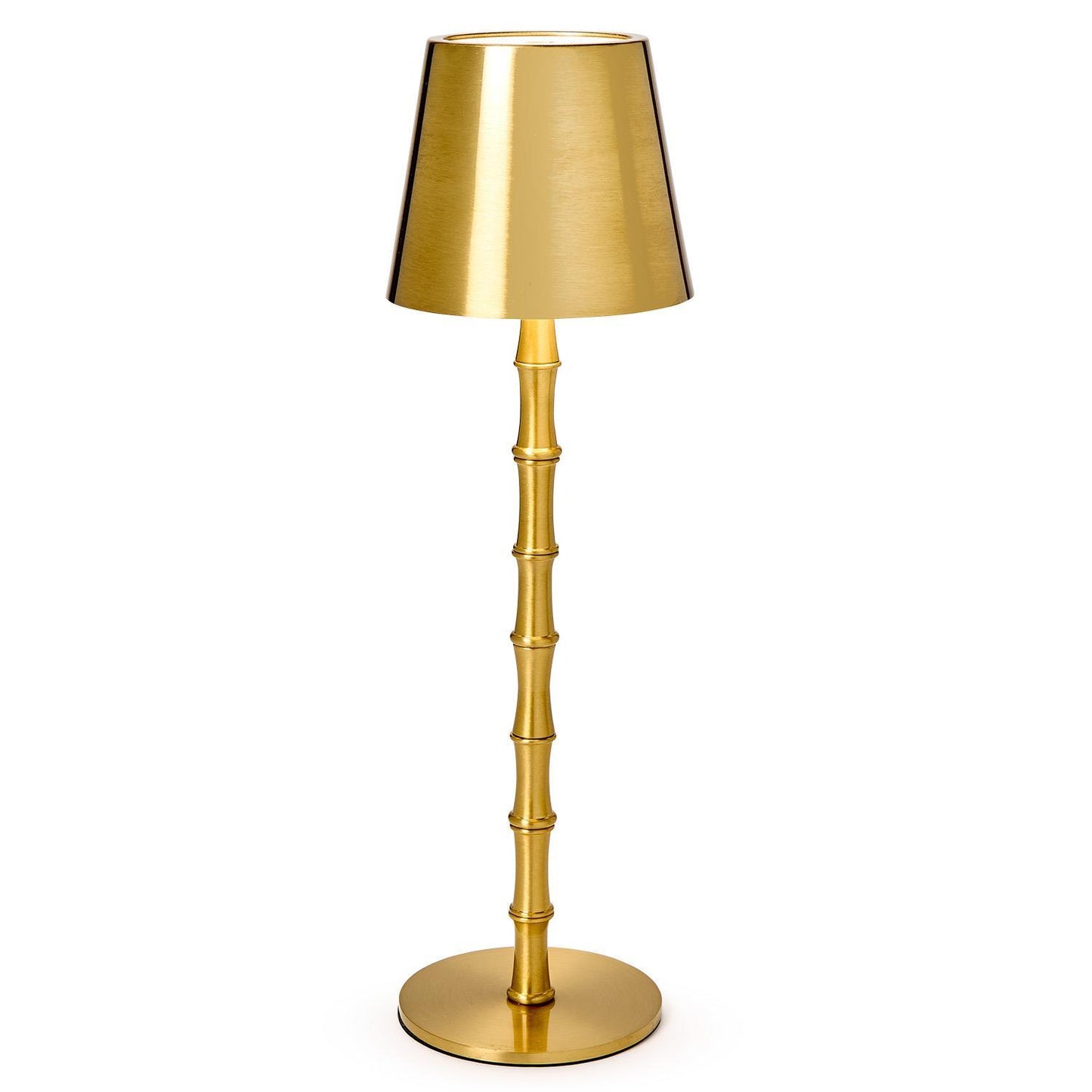 LED Portable Cordless Gold Bamboo Table Lamp