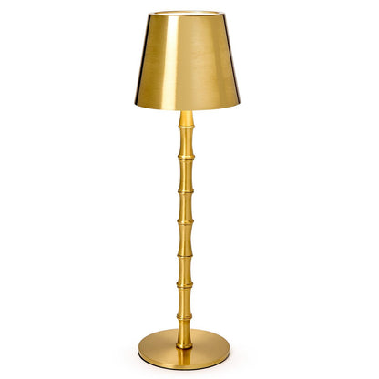 LED Portable Cordless Gold Bamboo Table Lamp