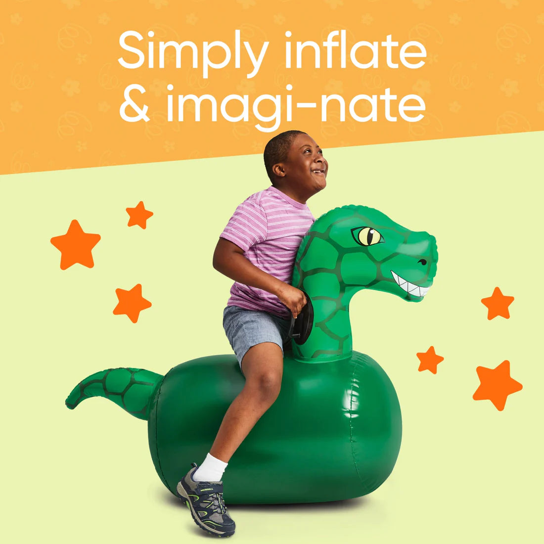 Inflatable Ride-On Hop 'n Go Dino