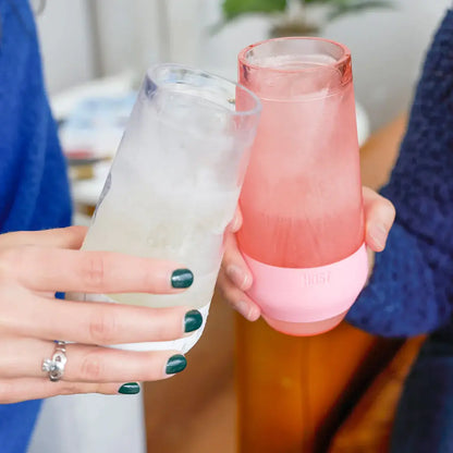 Champagne FREEZE™ Insulated Cooling Cups - Marble - Set of 2