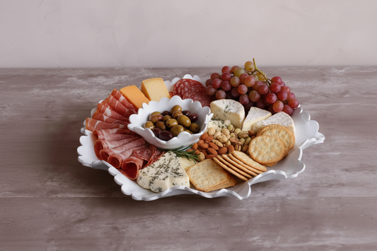 Vida Colette Round Platter with Mini Dip Bowl