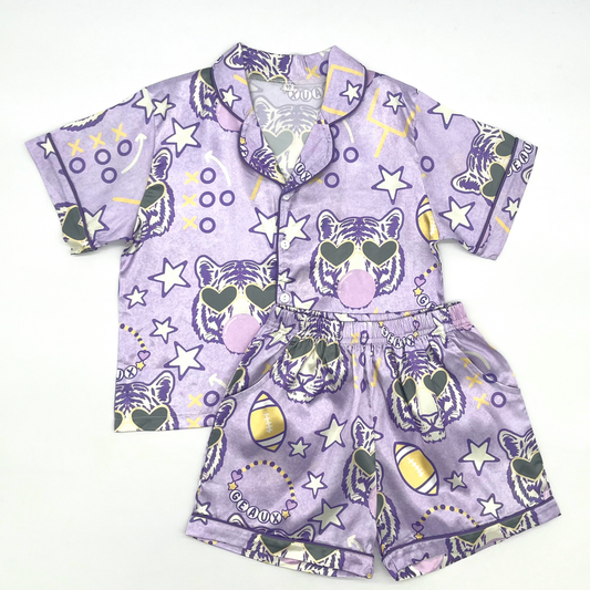 Silky Pajama Set - Tigers