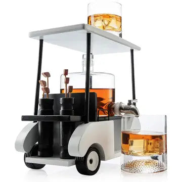 Golf Cart Whiskey Decanter & Ball Glasses