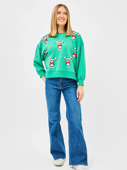 Woman's Candy Cane Sweatshirt
