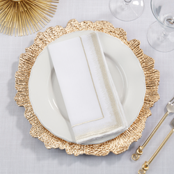 Gold Embroidered Border Napkin