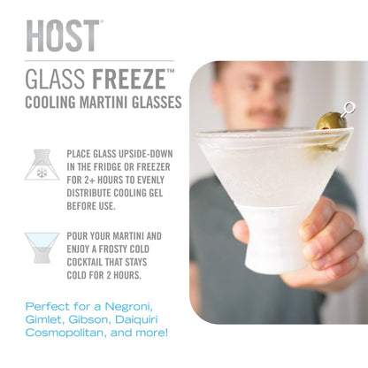 Glass FREEZE™ Cooling Martini Glasses- Set of 2