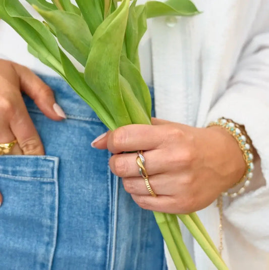 Devin Mixed Metal Ring: 6