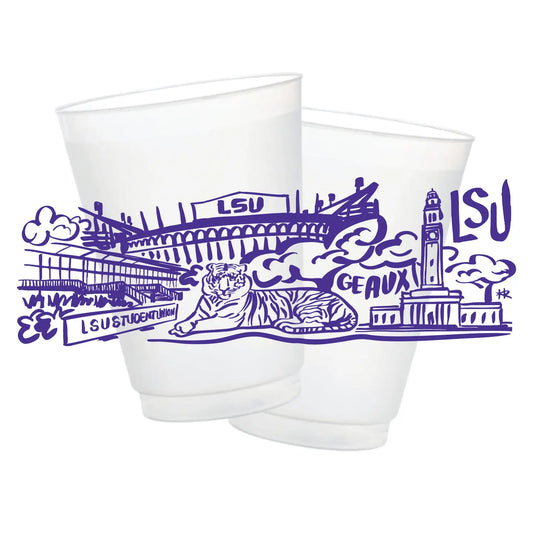 Tigers Full Wrap Frosted Cups