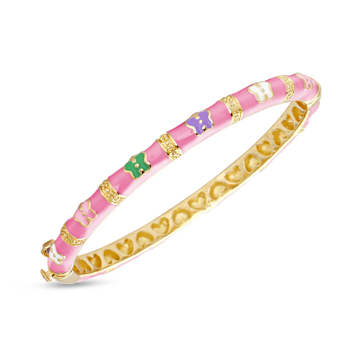 Pink Bamboo Butterfly Bangle