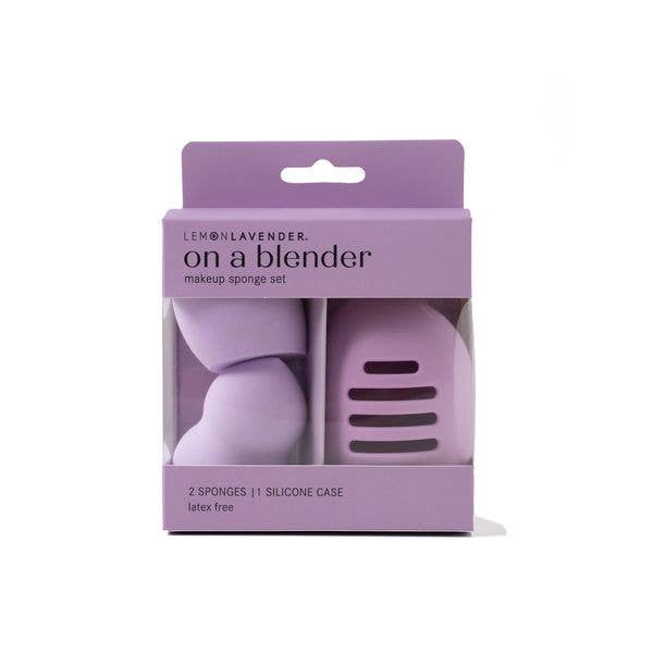 Lemon Lavender On a Blender Makeup Sponges and Case
