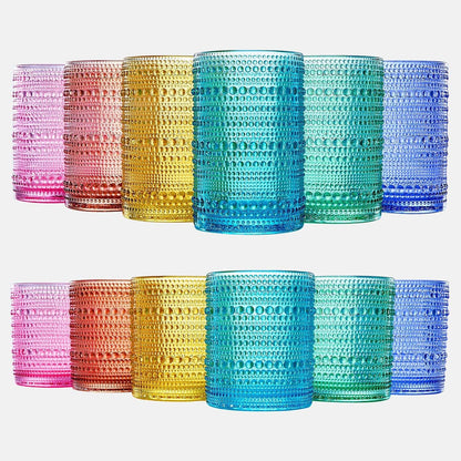 Hobnail Colorful Beaded Drinking Glasses
