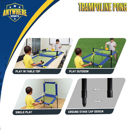 Trampoline Pong Table Tennis Set