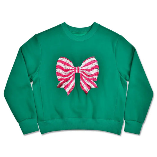 Bow Sequin Sweatshirt