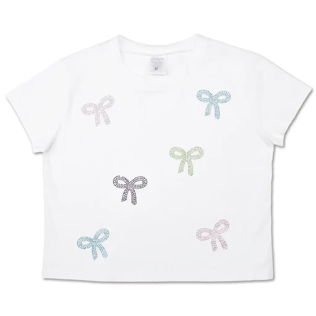 Sparkling Bows White T-Shirt