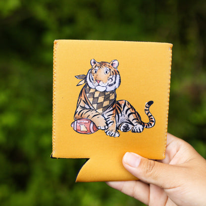 Gold Tiger Can Cooler