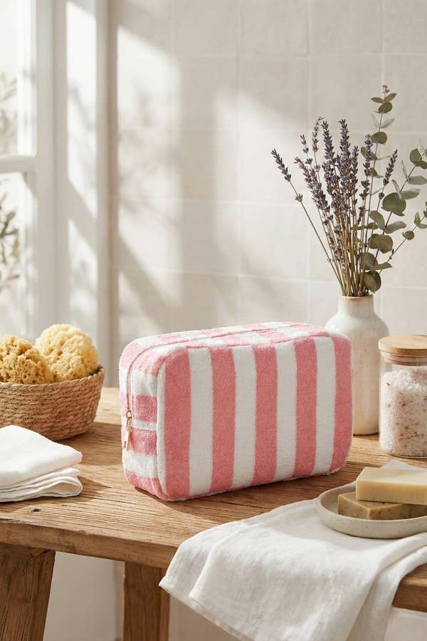Striped Terry Cloth Bag