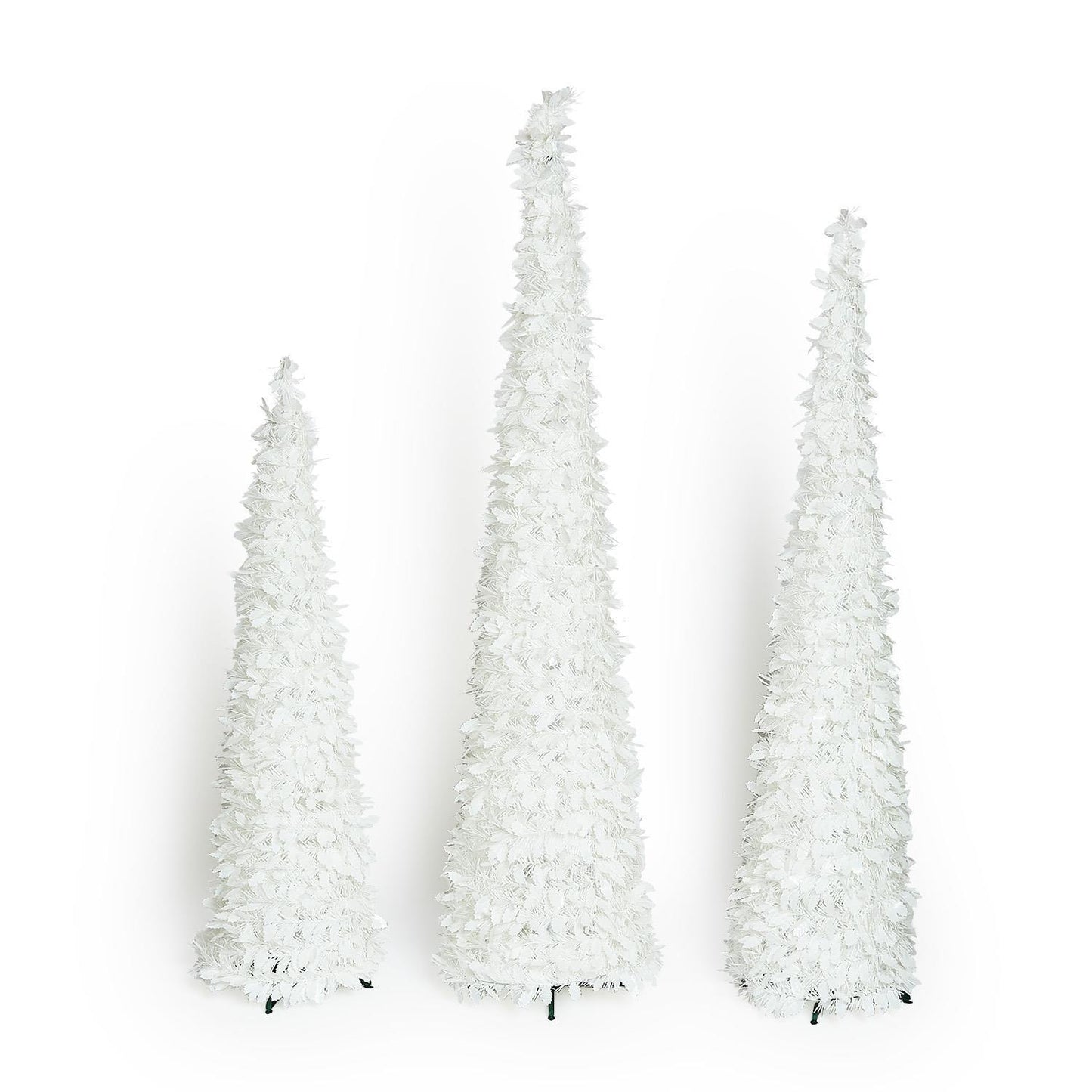 Tinsel and Holly White Collapsible Trees