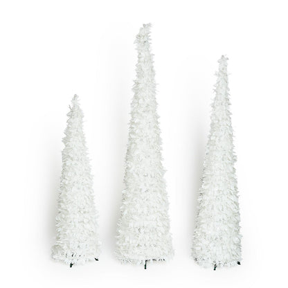 Tinsel and Holly White Collapsible Trees