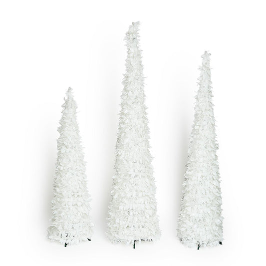 Tinsel and Holly White Collapsible Trees