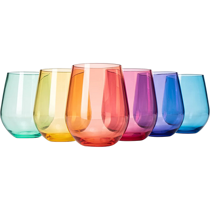 Unbreakable Colored Stemless Wine Glass