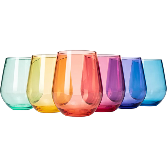Unbreakable Colored Stemless Wine Glass