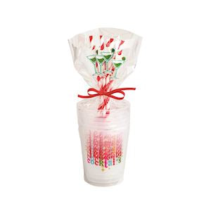 Holiday Party Cup and Straw Set