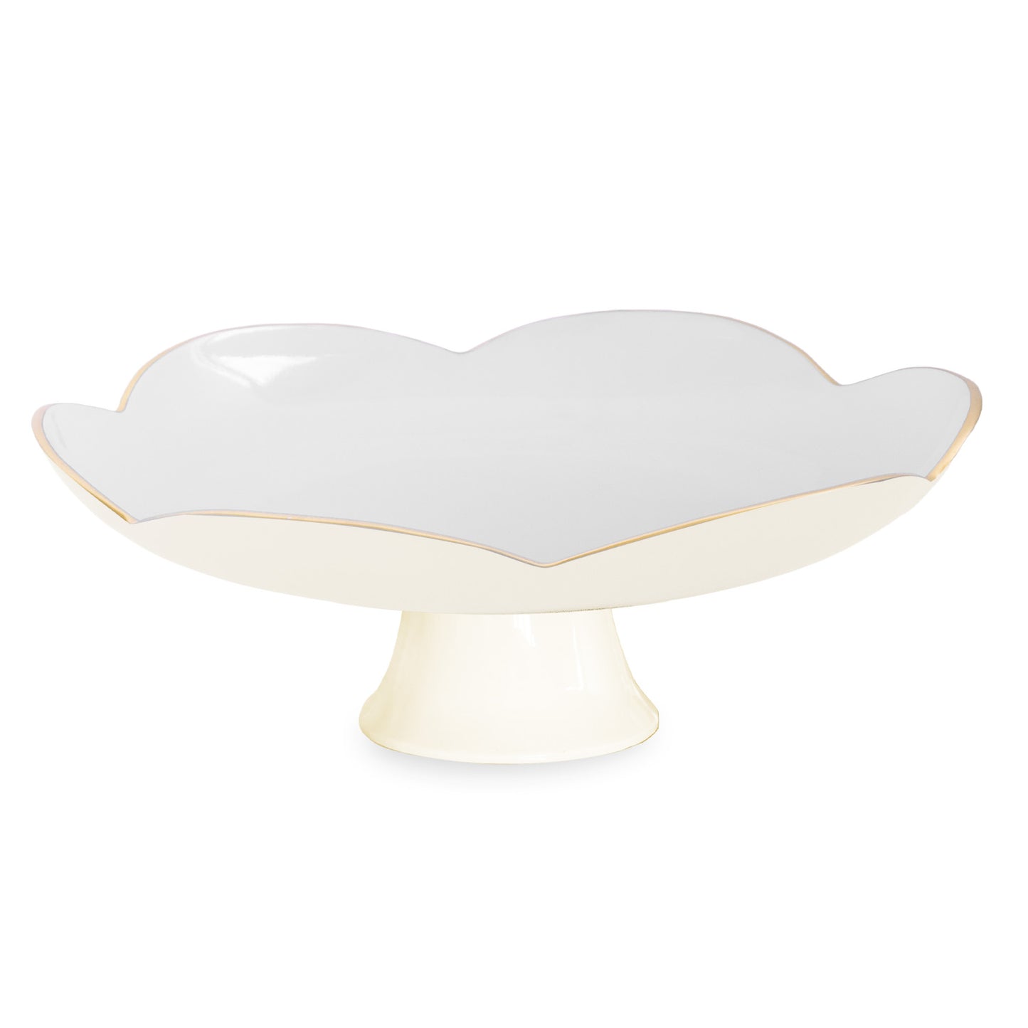 Encanto Amelia Pedestal Cake Plate (Cream & White)