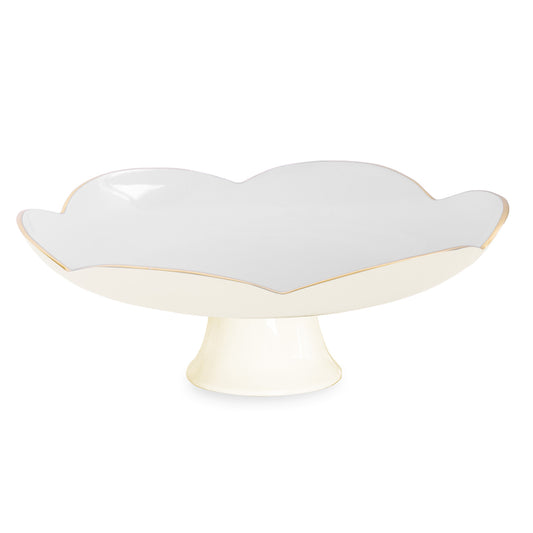 Encanto Amelia Pedestal Cake Plate (Cream & White)
