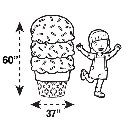 Ice Cream Fluffy Floor Cushion