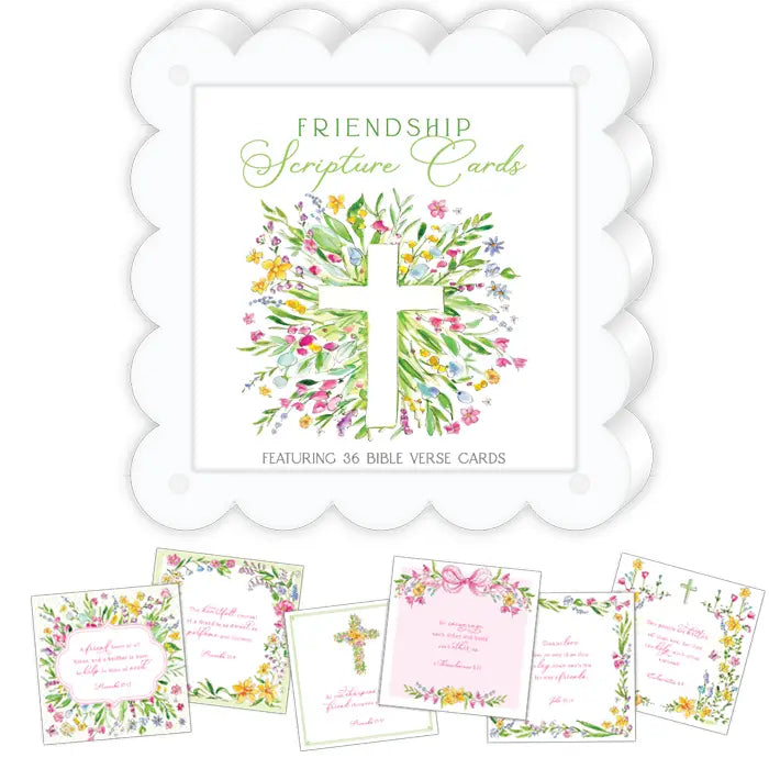 Friendship Flowers Scripture Card