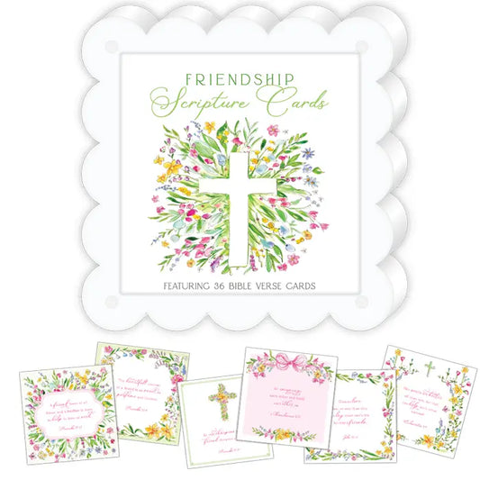 Friendship Flowers Scripture Card
