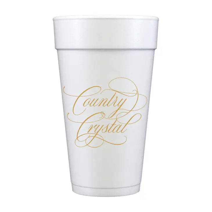 Country Crystal Foam Cups (Set of 10)