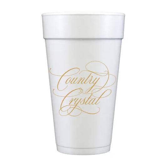 Country Crystal Foam Cups (Set of 10)