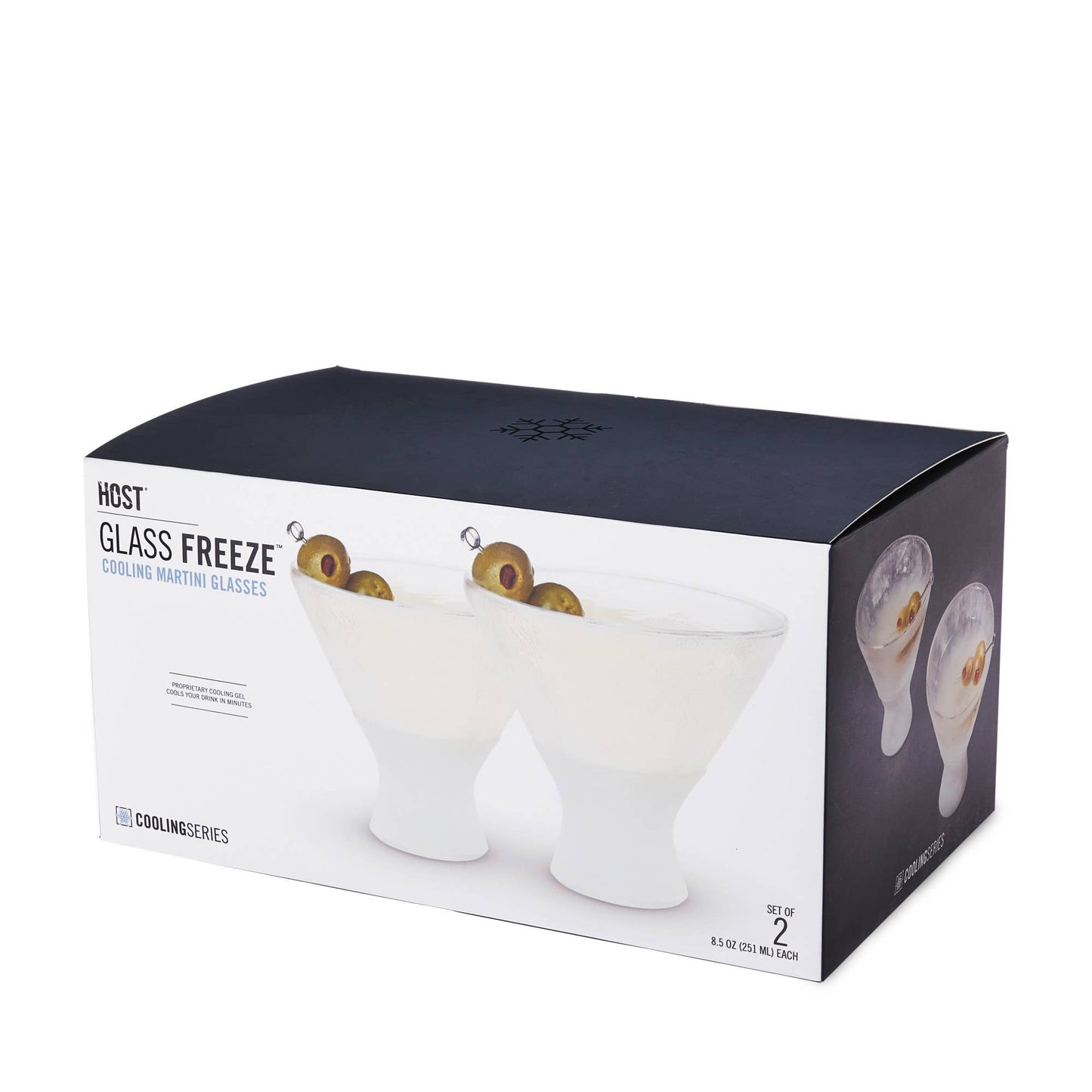 Glass FREEZE™ Cooling Martini Glasses- Set of 2