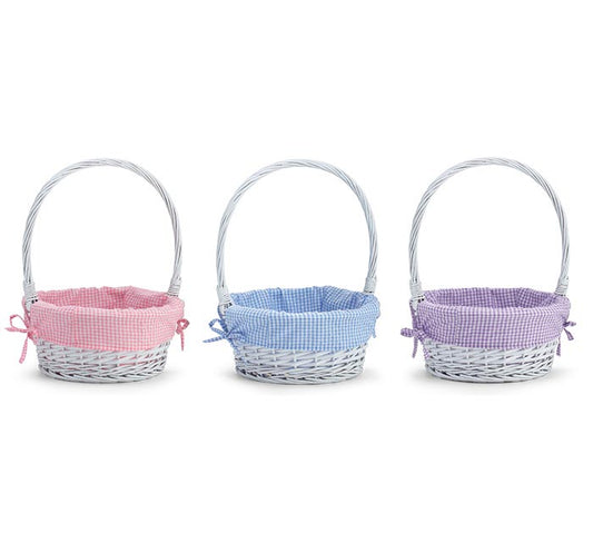 Gingham Linen Easter Basket