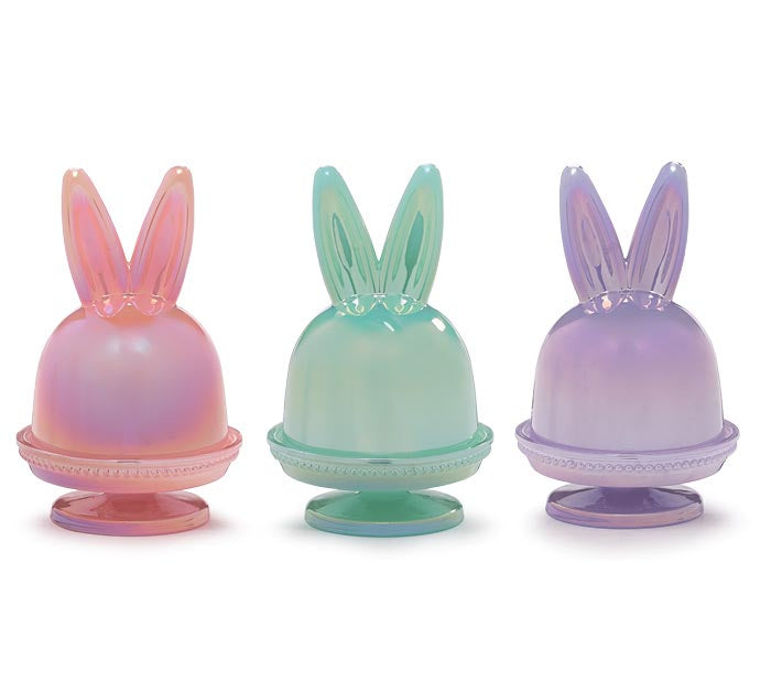 Pearlized Bunny Ear Cupcake Stand dome