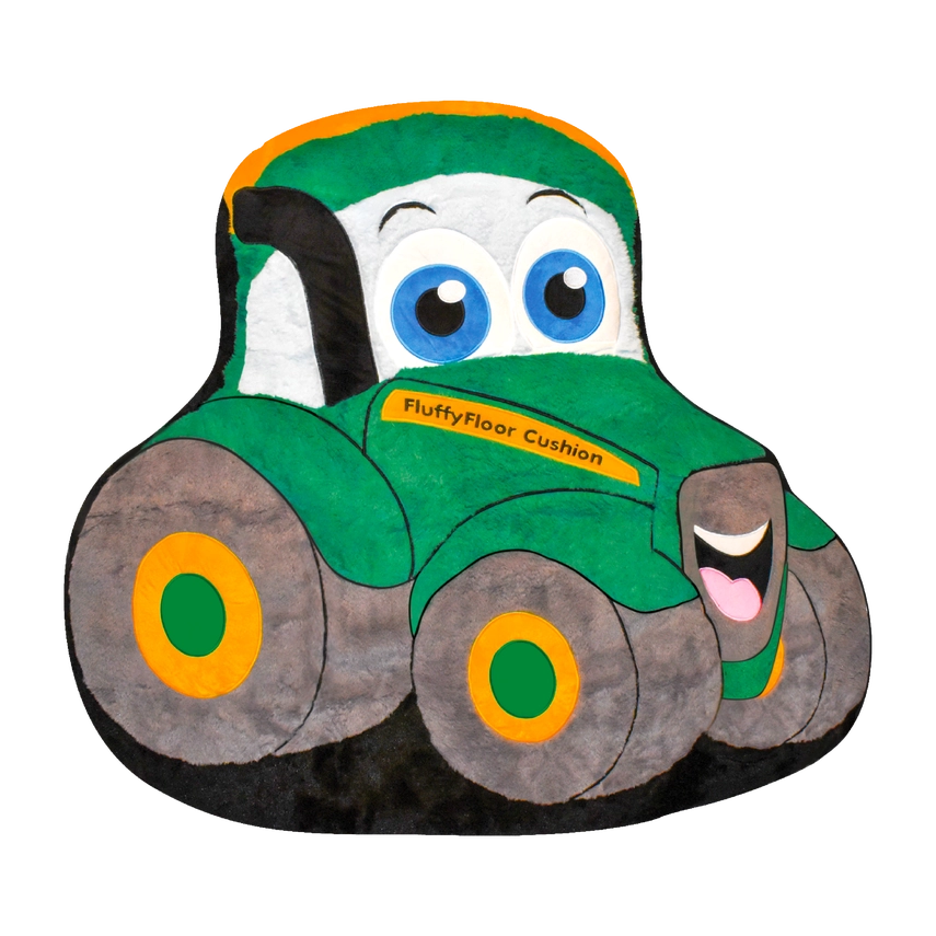 Happy Tractor Fluffy Floor Cushion