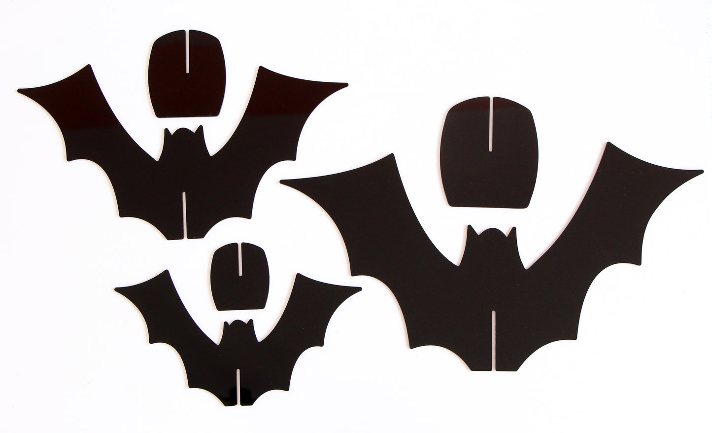 Black Acrylic Bats (Set of 3)