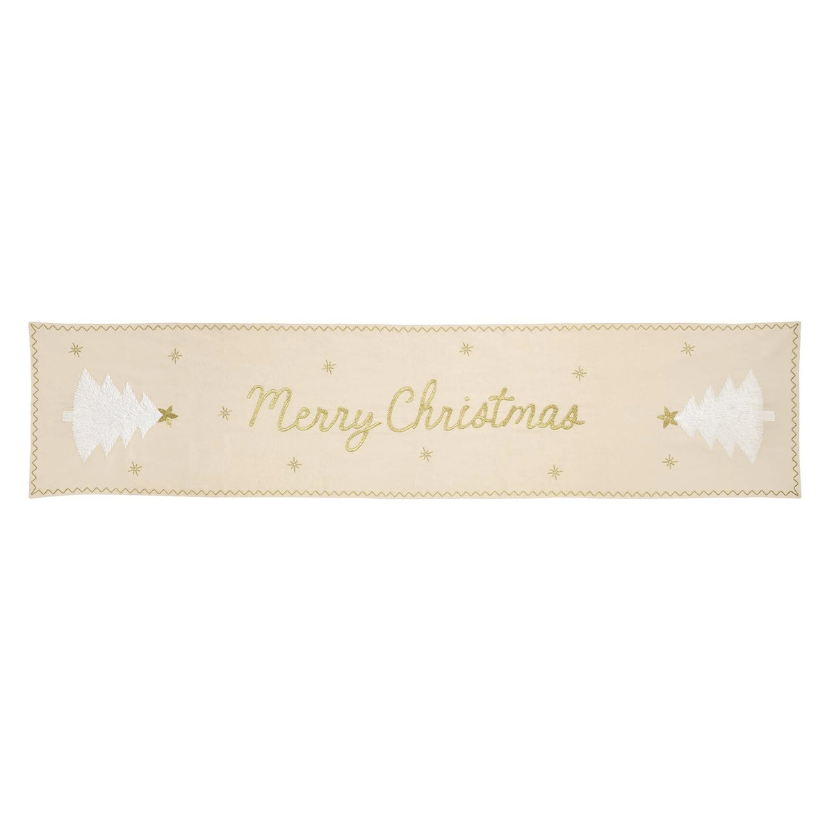 Merry Christmas Snowflake Tree Runner