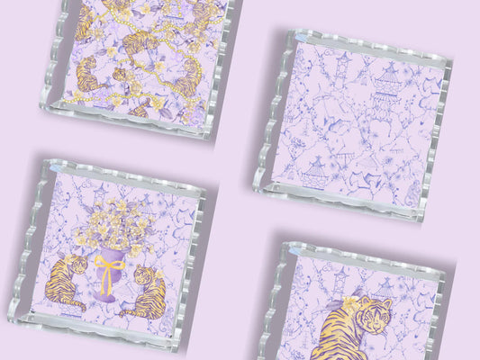 LSU Tigers Acrylic Scalloped Tray
