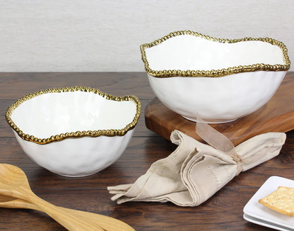Golden Salerno Large Salad Bowl