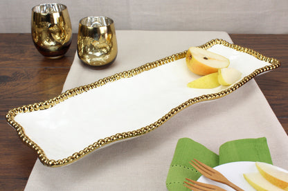 Golden Salerno Long Rectangular Serving Piece