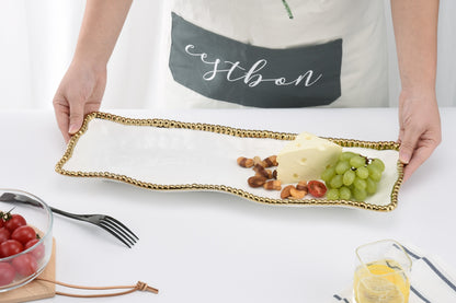 Golden Salerno Long Rectangular Serving Piece