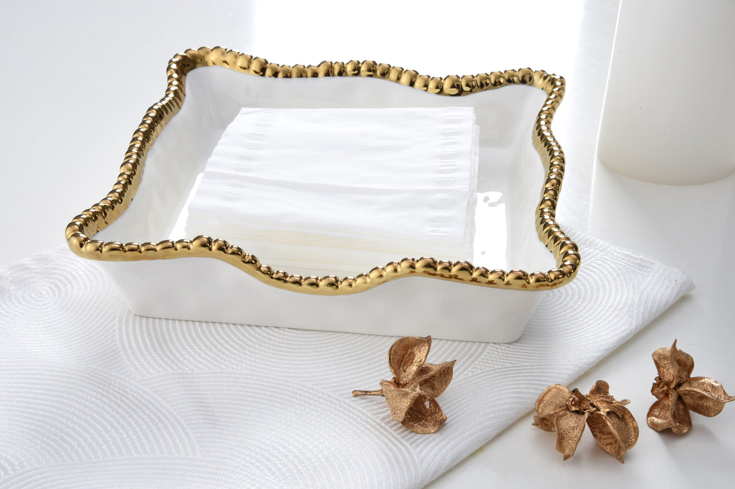 Golden Salerno Luncheon Napkin Holder