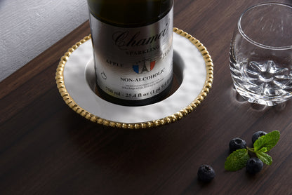 Golden Salerno Wine Bottle Coaster