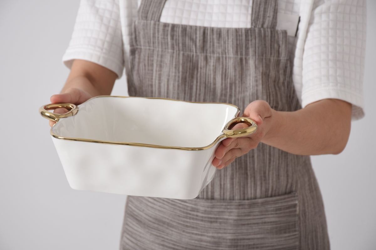 Golden Handles 8x8 Square Baking Dish