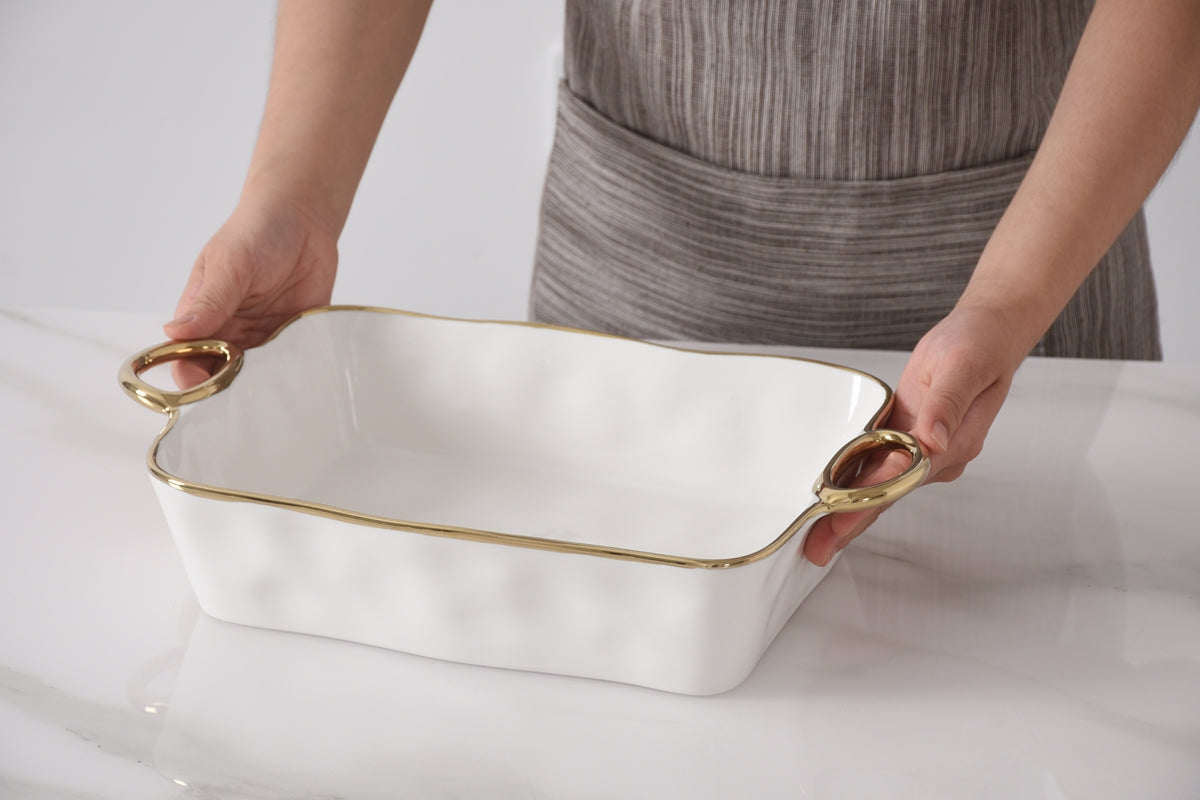 Golden Handles 11x9 Rectangular Baking Dish