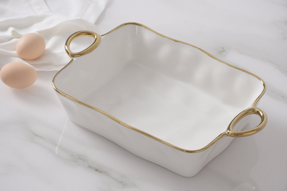 Golden Handles 11x9 Rectangular Baking Dish